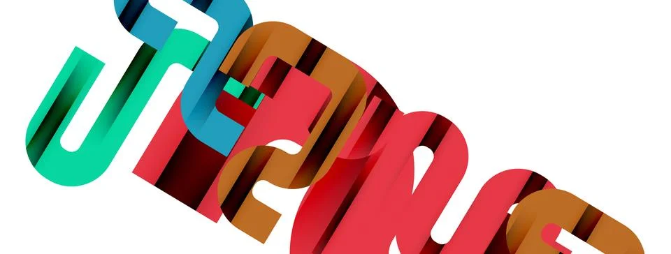 Lines, abstract letter style design background. Geometric vector Illustration 库存插图