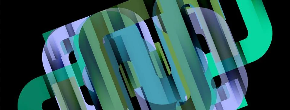 Lines, abstract letter style design background. Geometric vector Illustration 库存插图
