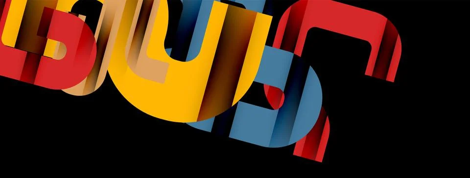 Lines, abstract letter style design background. Geometric vector Illustration Stock Illustration