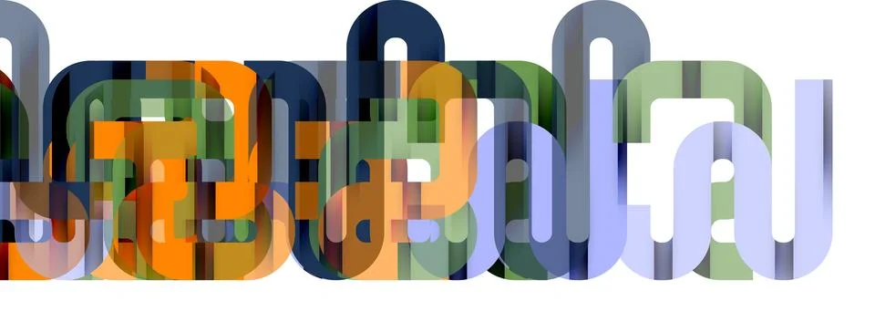Lines, abstract letter style design background. Geometric vector Illustration Stock Illustration