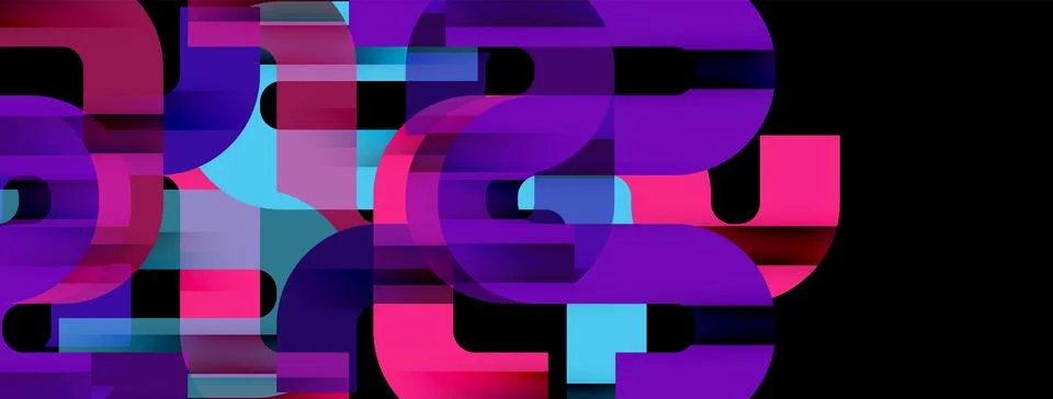 Lines, abstract letter style design background. Geometric vector Illustration Stock Illustration