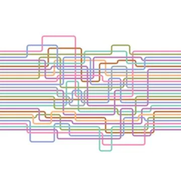 Lines abstract seamless pattern. Electric wire Stock-Illustration