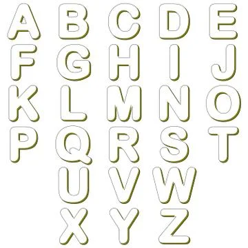 Lines alphabet characters Stock Illustration