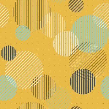 Lines and circles seamless pattern 库存插图
