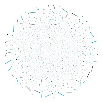 Lines And Dots Fireworks Sphere Stock Illustration