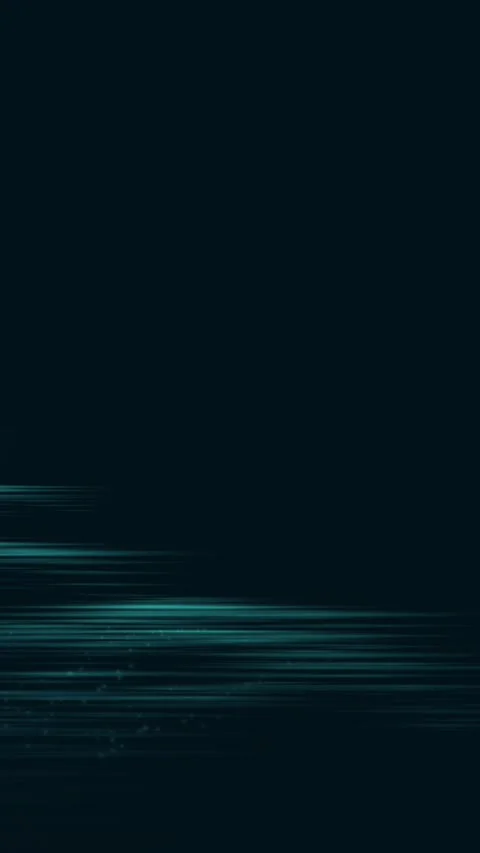 Lines and dots flow across a dark blue abstract field Video stock 329300912