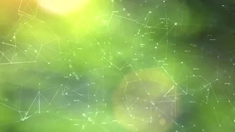 Lines and dots motion on green sunny nature bokeh background Stock Footage 231635103