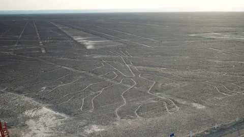 Lines And Geoglyphs Of Nazca In Peru - Drone Shot Stock Footage 337520911
