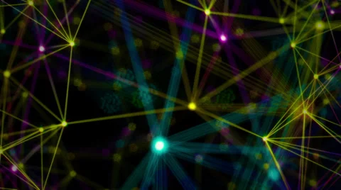 Lines and particles 動画素材 38125002