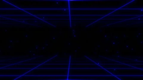 The lines and points of the cyber grid form information blocks Stock Footage 308111675