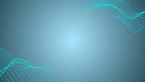 Lines and points move in different parts of the screen. Light blue background Stock Footage 89931608