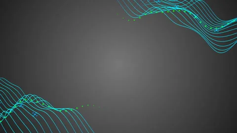 Lines and points move in different parts of the screen. Gray background. Place Stock Footage 89931640