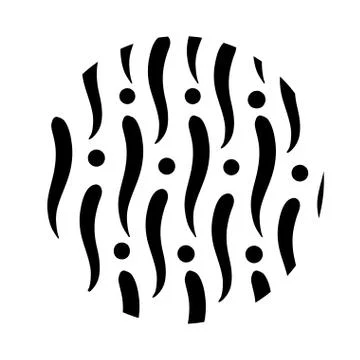 Lines and points organic pattern line style Illustrazione stock