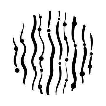 Lines and points organic pattern line style Stock Illustration
