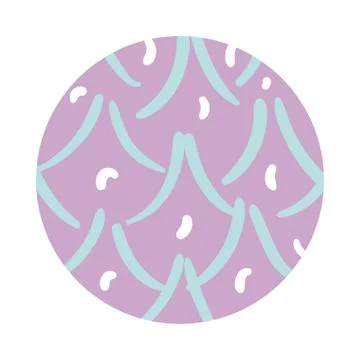 Lines and points organic pattern block style Illustrazione stock