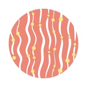 Lines and points organic pattern block style Illustrazione stock