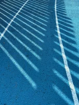 Lines and shadows on track Stock Photos
