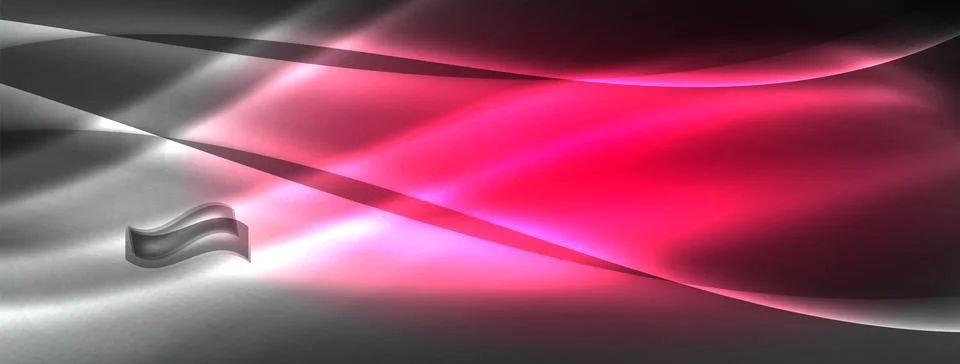 Lines and waves with neon light effect background for wallpaper, business card 스톡 일러스트