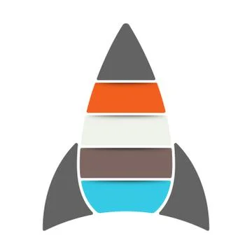 Lines arrows infographic. Template for startup rocket diagram, graph Stock Illustration