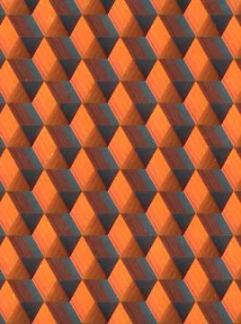 Lines art pattern creativity background on old scratched surface. 3d renderin Stock Illustration