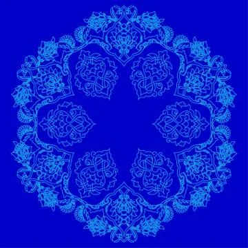 Lines artistic ottoman pattern series fifty four version Stock Illustration