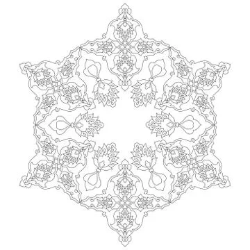 Lines artistic ottoman pattern series seventy two Stock Illustration