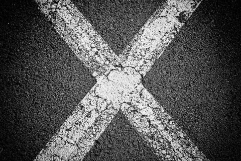 Lines on asphalt Stock Photos