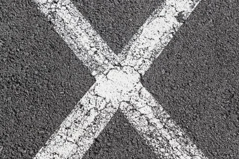 Lines on asphalt Stock Photos