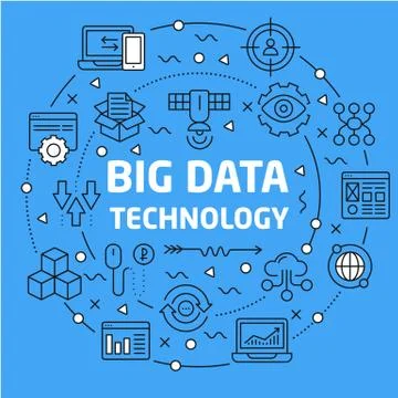Lines Background illustration big data technology イラスト素材