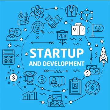 Lines Background illustration startup Stock Illustration