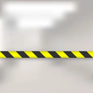 Lines of barrier tape Illustrazione stock