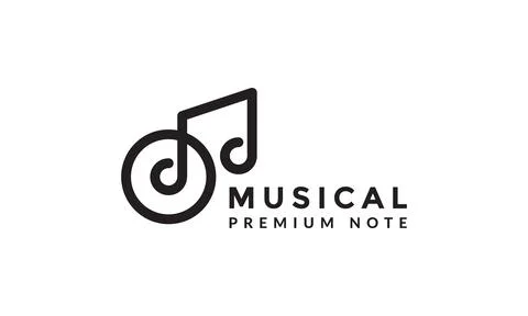 Lines bold musical note logo vector symbol icon design illustration 스톡 일러스트