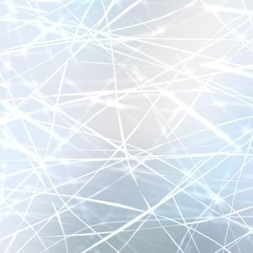 Lines chaotic abstract pattern on pastel blur background. Delicate ice texture. Stock Illustration