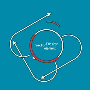 Lines, circle, arrows elements of modern design Illustrazione stock