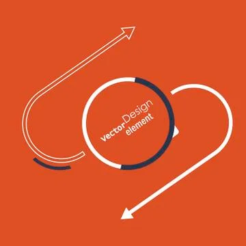 Lines, circle, arrows elements of modern design Stock Illustration