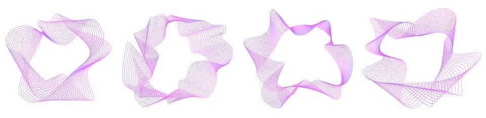 Lines circle ring. Vector blend design element Stock Illustration