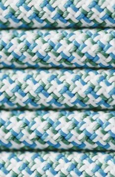 Lines of climbing rope. Stock Photos