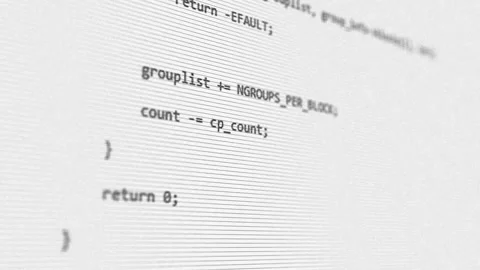 Lines of code hacking system on static white monitor motion Stock Footage 155228490