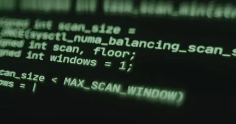 Lines of code related to system level security Stock Footage 314458042