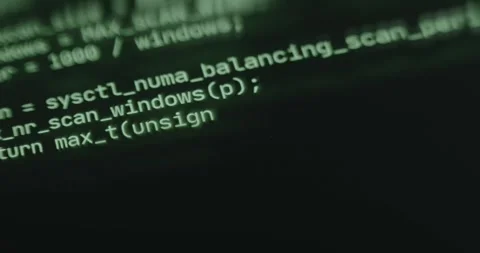 Lines of code related to system level operations Stock Footage 314458048