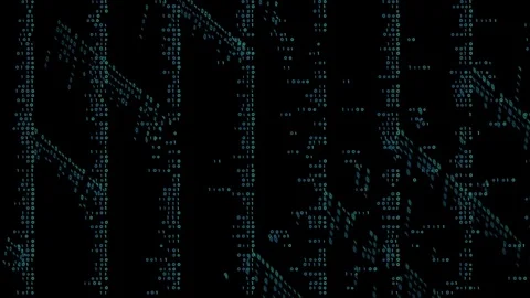 Lines of code run from left to right and are reflected. the cinematic background Stock Footage 80773005