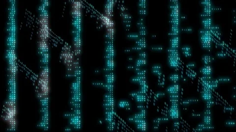 Lines of code run from left to right and are reflected. the cinematic background Stock Footage 80773493