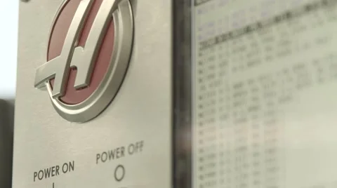 Lines of Code Runs on Modern CNC Machine LCD Stock Footage 62927504