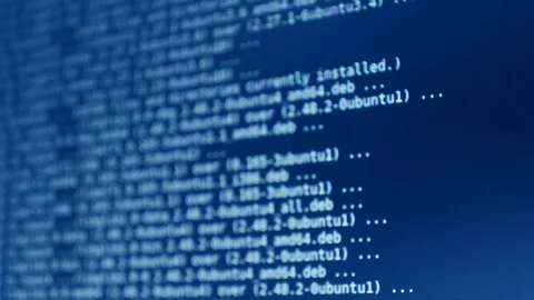 Lines of code on screen Stock Footage 96021774