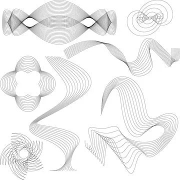 Lines A collection of six wavey line images in black Copyright: xZoonar.co... Stock Photos