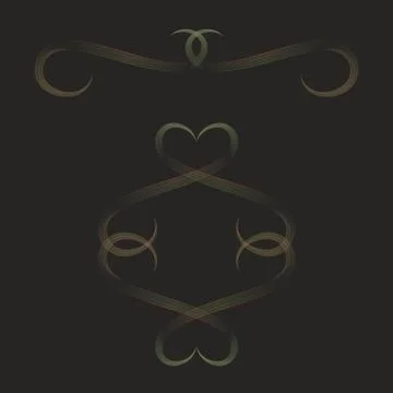 Lines color decoration elements Stock Illustration