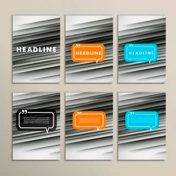 Lines on a colored background. Set vector banners Stock Illustration