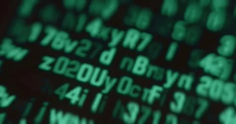 Lines of computer code on black background, blurred view Stock Footage 321751967
