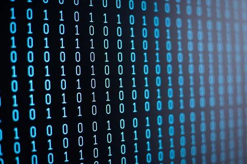 Lines of computer codes on black screen 스톡 사진