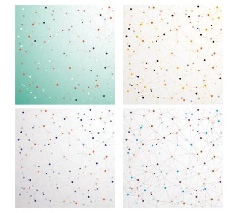 Lines Connected With Dots Technology Network Background Stock Illustration